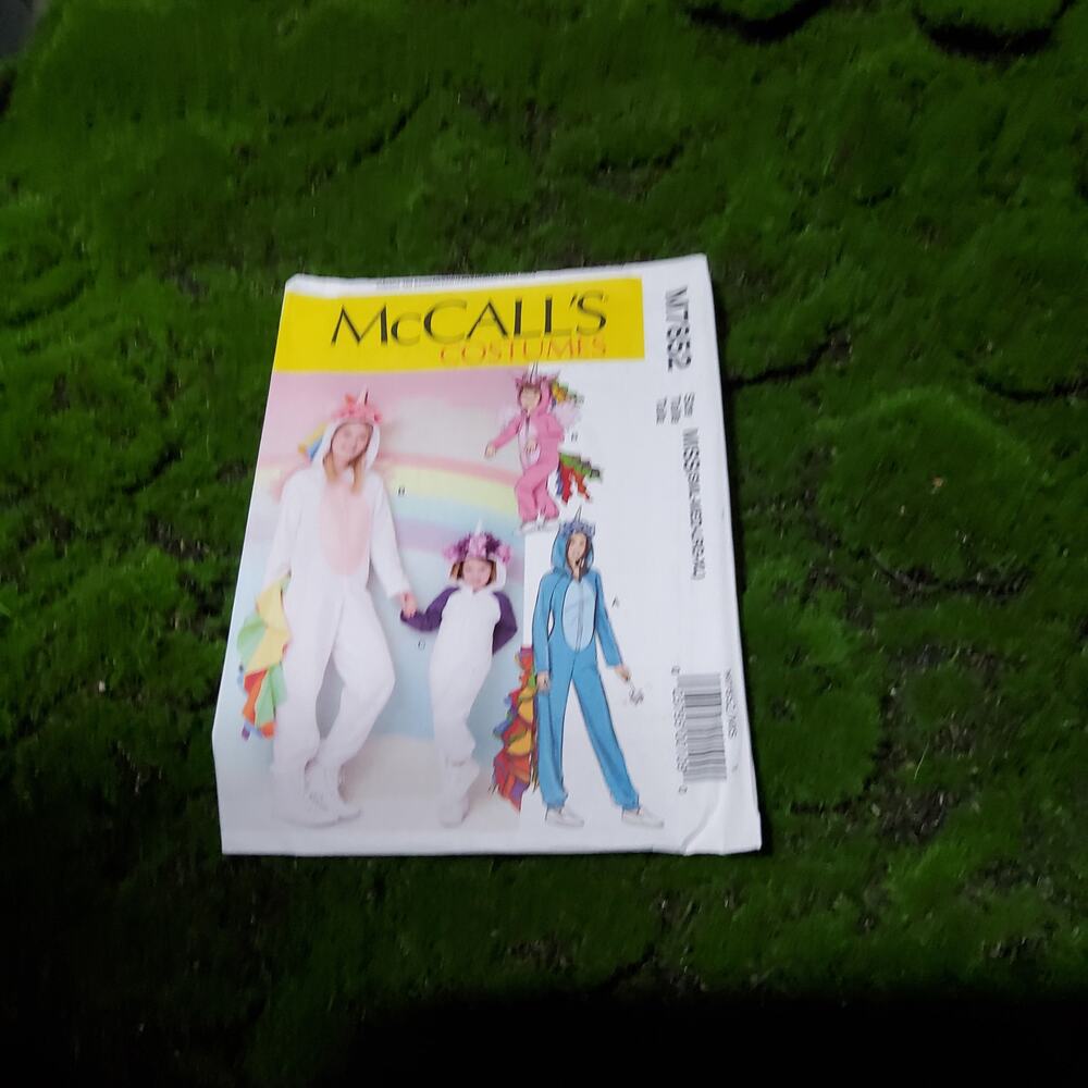 Mccall's Costumes M7852 miss ms md lrg xl unicorn one piece 2018